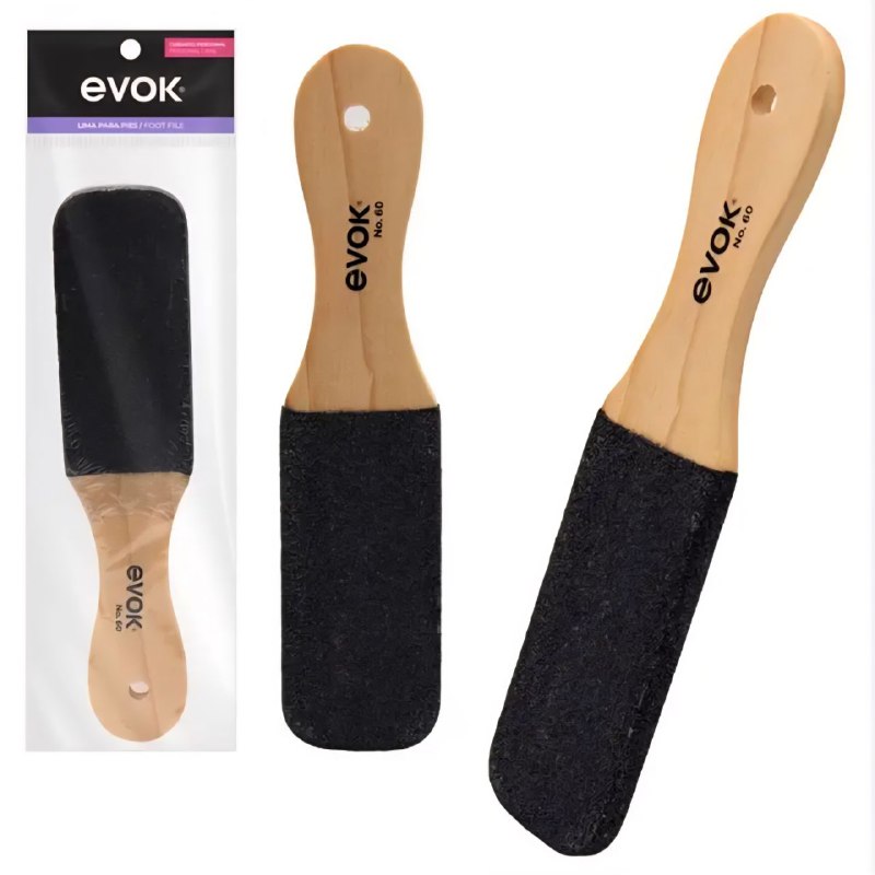 LIMA PARA PEDICURE, LIMA PARA PIES DE DOBLE CARA, ELIMINA CALLOS Y PIEL MUERTA DEL TALON EVOK
