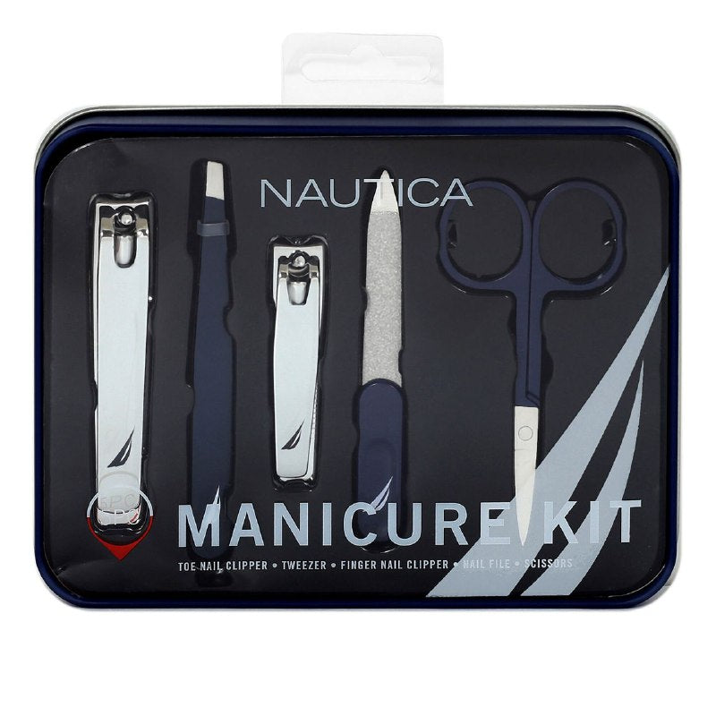 SET DE MANICURA DE ACERO INOXIDABLE ORIGINAL 5 PIEZAS NAUTICA