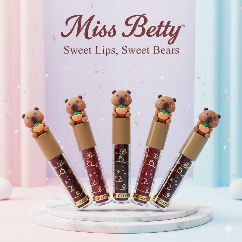 BRILLO LABIAL LIP A PRUEBA DE BESOS DURADERO FORMA CAPIBARA CAPYBARA MISS BETTY 8G