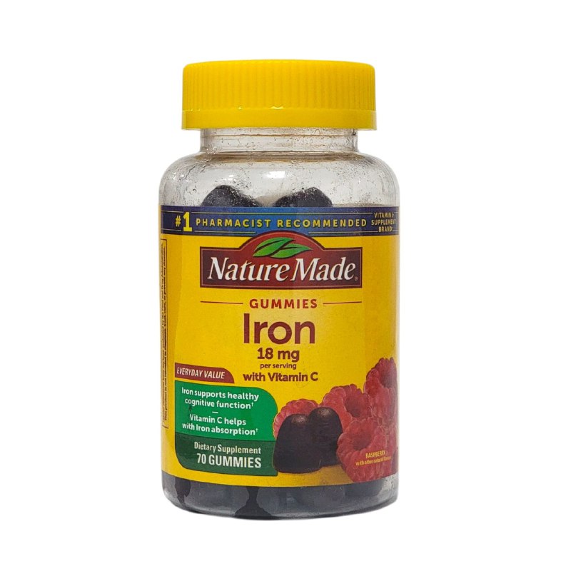 VITAMINAS EN GOMITAS DE HIERRO CON VITAMINA C PARA LA FUNCION COGNITIVA NATURE MADE 70UND