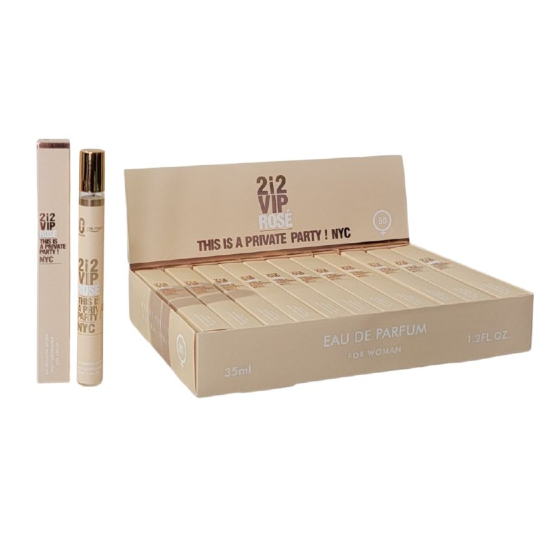 PERFUME EN TUBO PARA DAMA 2i2 VIP ROSE THIS IS A PRIVATE PARTY NYC 80 EDP 35ML (M) (AROMA SIMILAR CAROLINA HERRERA 212 ROSE)