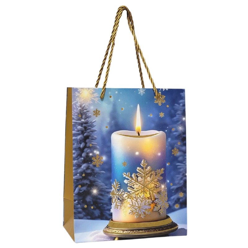 BOLSA DE REGALO NAVIDEÑA PAQUEÑA 18X23X10CM