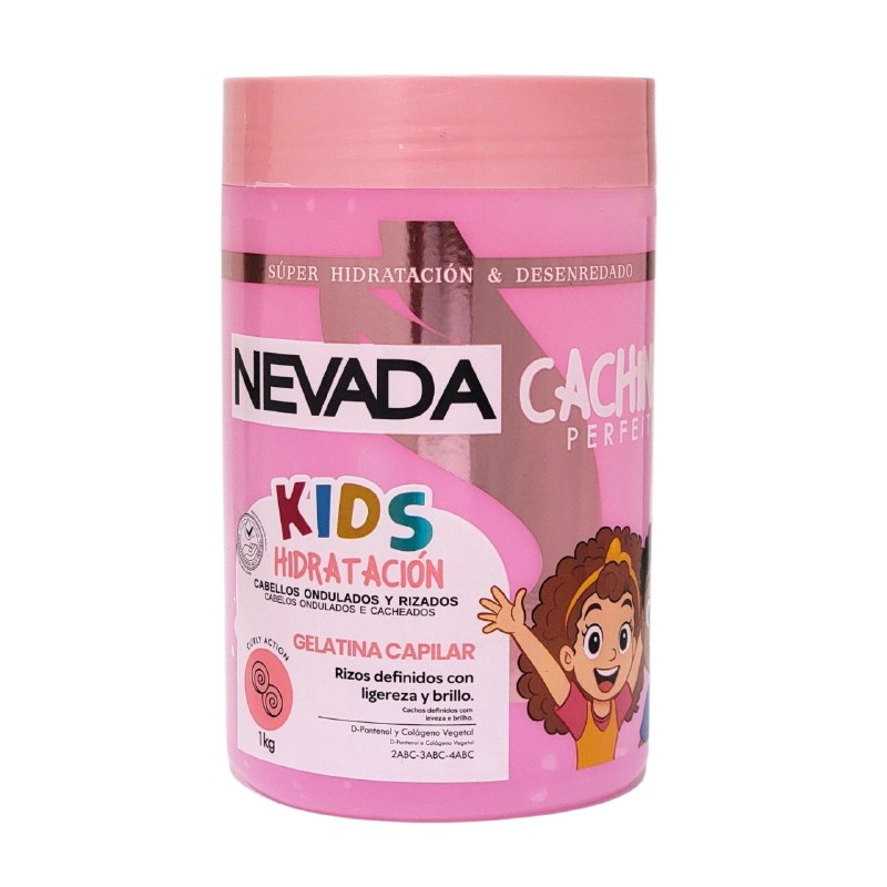 TRATAMIENTO PARA EL CABELLO 3 EN 1 PARA NIÑOS HIDRATANTE PARA PELO ONDULADO RIZADO NEVADA KIDS 1KG