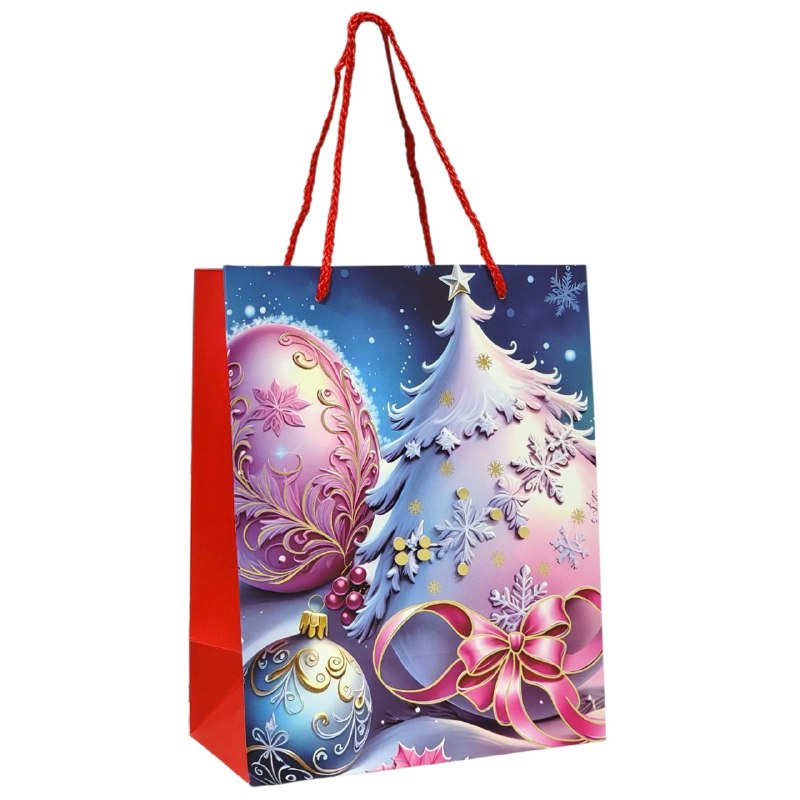 BOLSA DE REGALO NAVIDEÑA PEQUEÑA 18X23X10CM