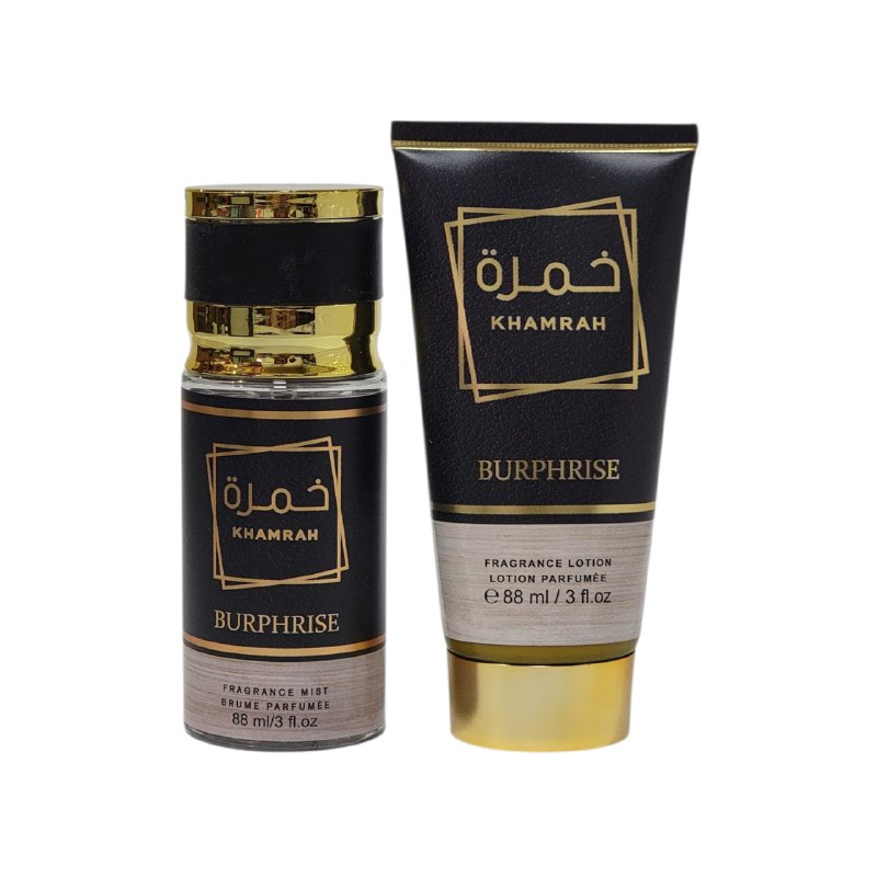 SET KHAMRAH BURPHRISE SPLASH 88ML, SPLASH 88ML (H) (AROMA SIMILAR LATTAFA KHAMRAH)