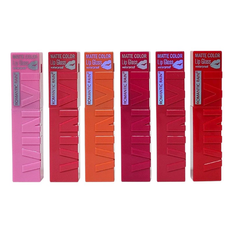 BRILLO LABIAL DUPE MAYBELLINE VINYL INK COLOR MATTE SUPERSTAY IMPERMEABLE 6 TONOS ROMANTIC RAIN