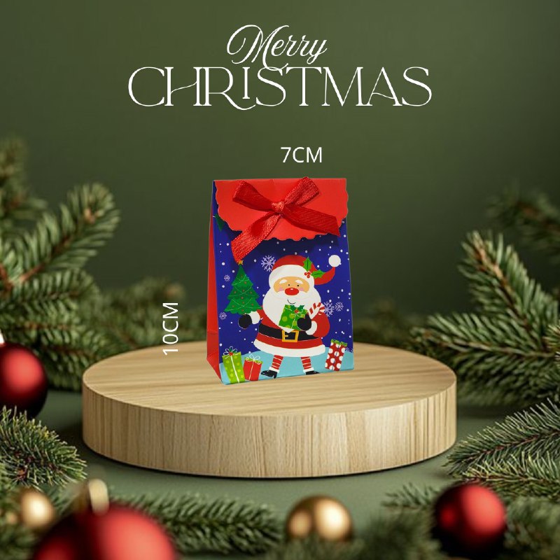 BOLSA DE REGALO NAVIDEÑA PEQUEÑA XXS 7CMX10CM, 15 ESTILOS