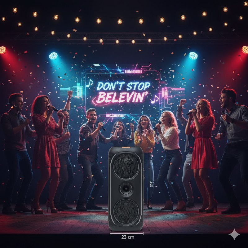 PARLANTE ALTAVOZ INALAMBRICO CON LUCES RGB DE PANEL COMPLETO, BATERIA DE ALTA CAPACIDAD Y 50W DE POTENCIA, SONIDO ENVOLVENTE Y MICROFONO PARA KARAOKE MS-2041BT