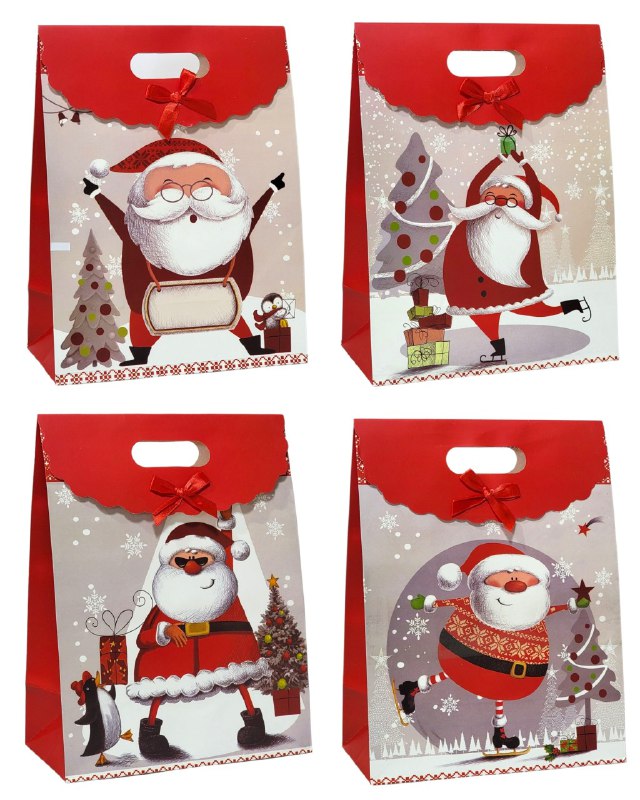 BOLSA DE REGALO NAVIDEÑA EXTRA GRANDE 37X28CM