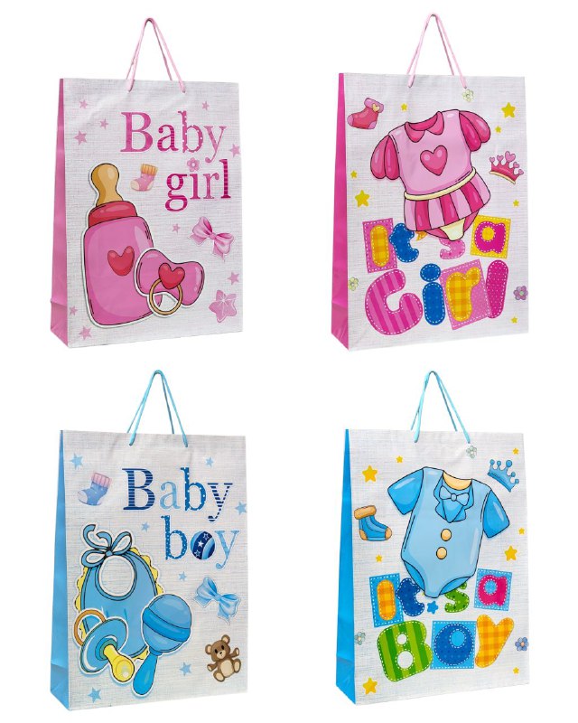 BOLSA DE REGALO BABY SHOWER GRANDE 32X11X44CM