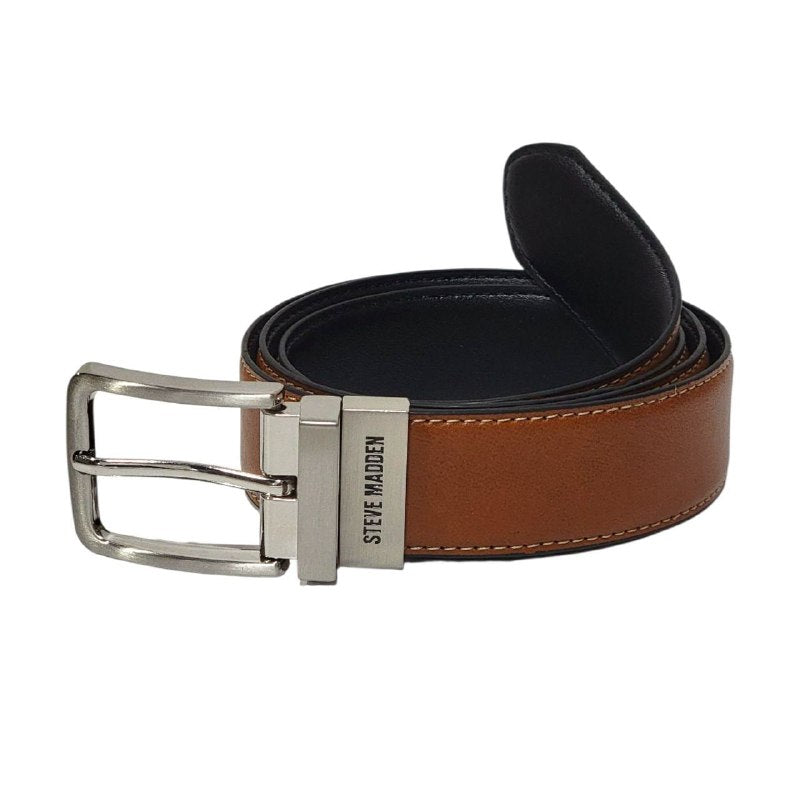 FAJA ORIGINAL STEVE MADDEN REVERSIBLE PARA CABALLERO COLOR NEGRO Y CAFÉ CLARO TALLA S 30-32