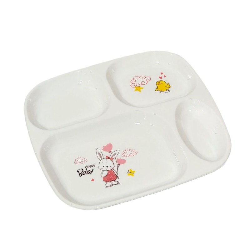 PLATO INFANTIL PARA BEBES CON COMPARTIMIENTOS, IDEAL PARA SEPARAR ALIMENTOS O PORCIONES