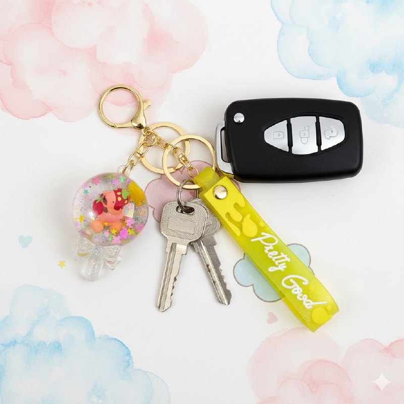 LLAVEROS DE ARENA MOVEDIZA LIQUIDA, 6 ESTILOS DISPONIBLES