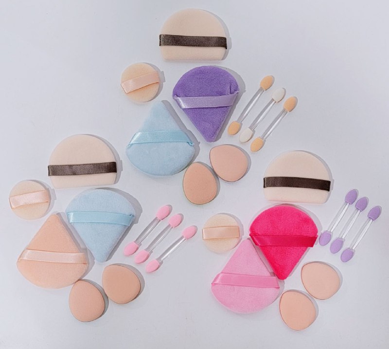 ESPONJAS PARA MAQUILLAJE EN SET DE 6UND, 6 ESPONJAS DE MAQUILLAJE Y 3 APLICADORES DE SOMBRAS ENGOL COLLECTIONS MAKEUP TOOLS