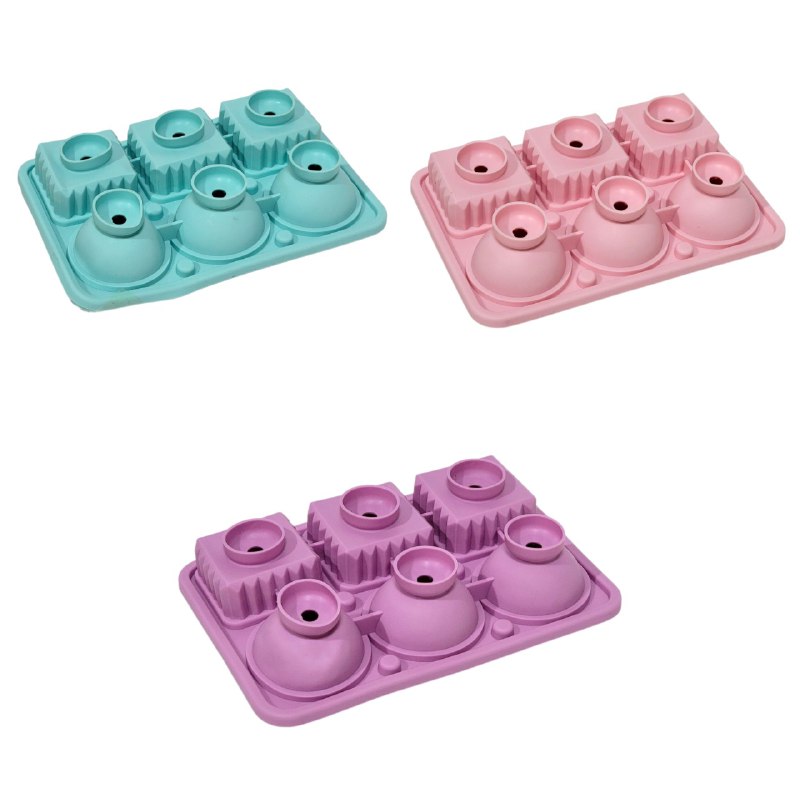ORGANIZADOR RECIPIENTE MOLDE PARA HACER HIELO QUE PRODUCE ESFERAS Y CUBOS 3 COLORES