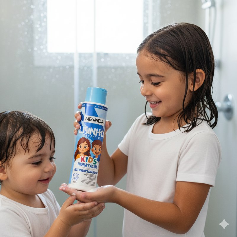 ACONDICIONADOR PARA EL CABELLO HIDRATANTE PARA NIÑOS PELO LISO DESNEREDADO NEVADA KIDS 500ML