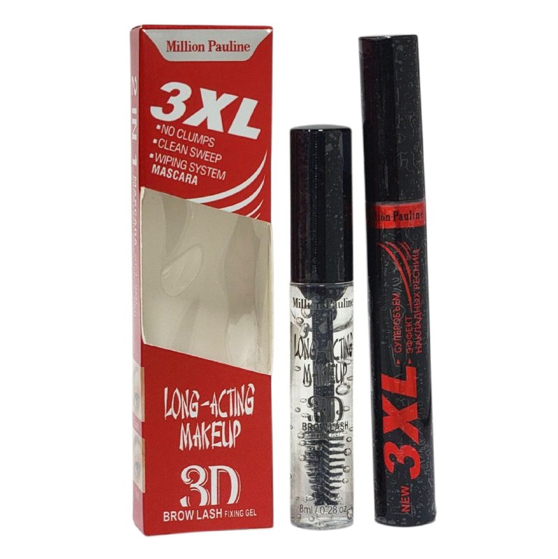 GEL PARA CEJAS 2 EN 1, MASCARA Y GEL FIJADOR DE LARGA DURACION 9+8ML, DUPE DE LUXVISAGE, MILLION PAULINE