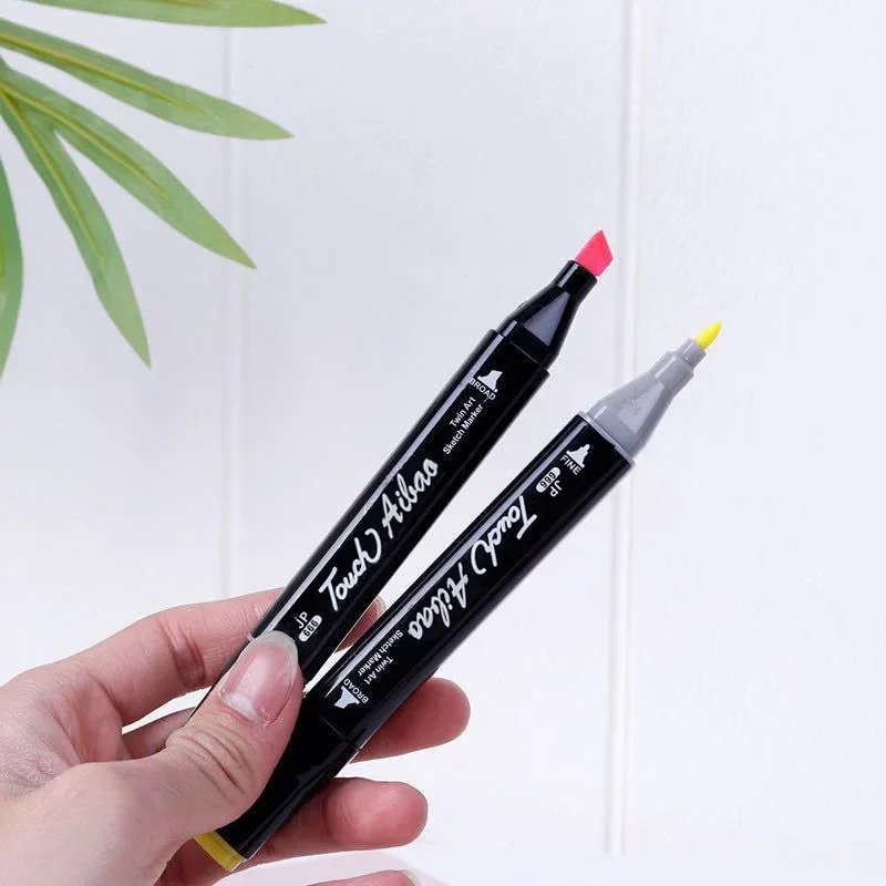 JUEGO DE MARCADORES PLUMONES ARTISTICOS DE DOBLE PUNTA 60UND TOUCH AIBAO