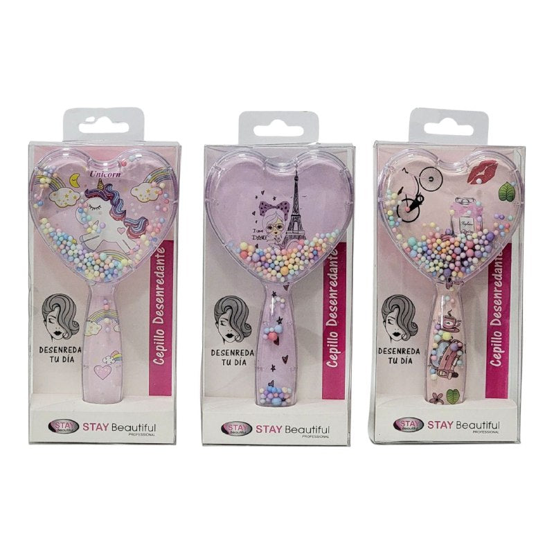 CEPILLO PARA EL CABELLO DISEÑO DE CORAZON STAY BEAUTIFUL PROFESSIONAL