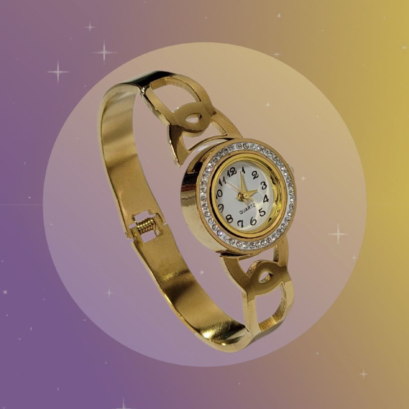 RELOJ ECONÓMICO PARA DAMA DE ACERO CON BAÑO DE ENCHAPE