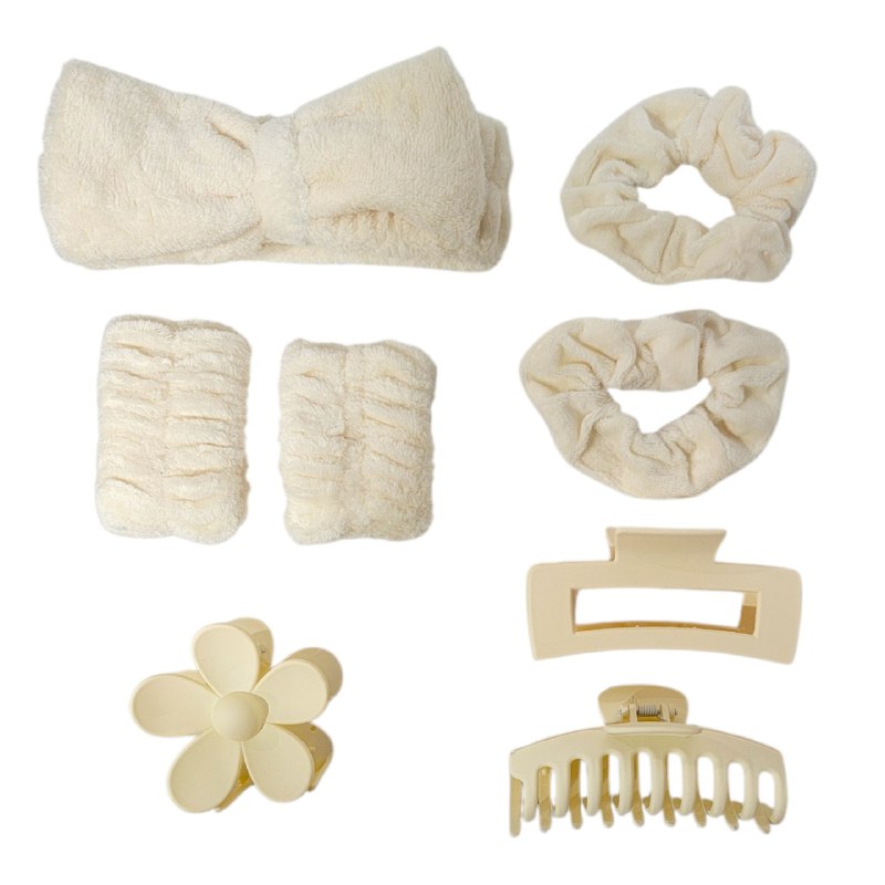 KIT DE ACCESORIO PARA EL CABELLO DIADEMA DE 8 PIEZAS, 5 COLORES