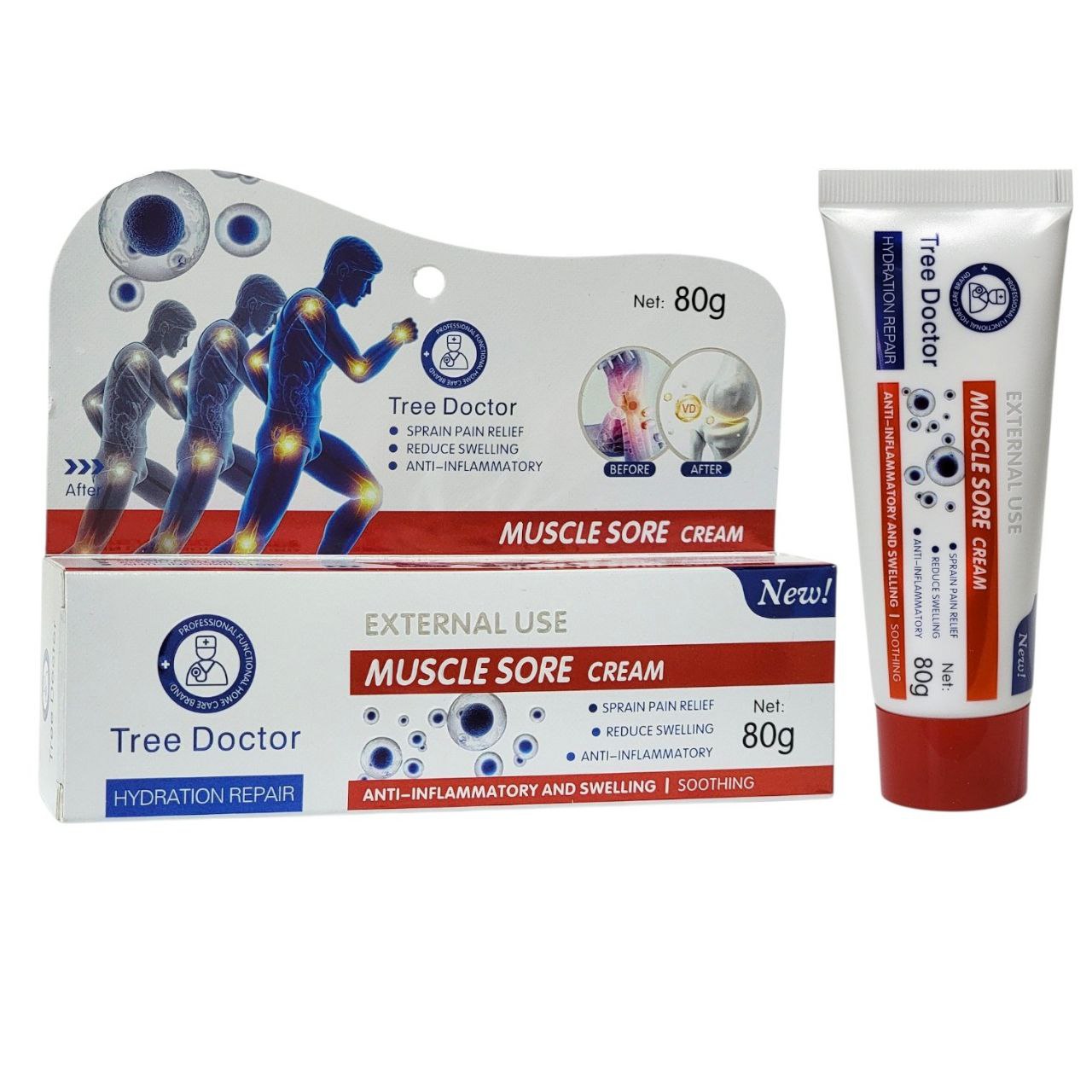 CREMA DE TRATAMIENTO TOPICO PARA EL ALIVIO MUSCULAR CON AGENTES DESINFLAMATORIOS TREE DOCTOR 80G