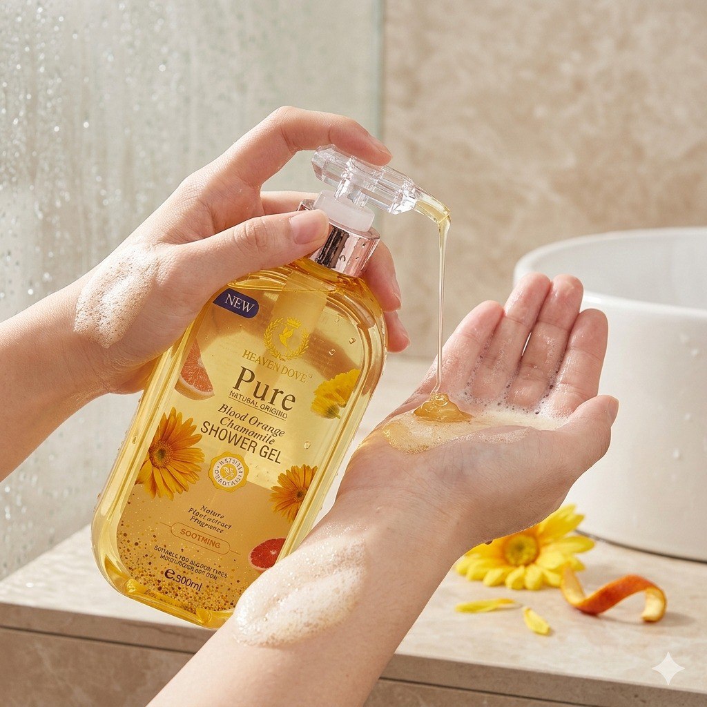 GEL DE DUCHA DE NARANJA SANGUÍNEA Y MANZANILLA HEAVEN DOVE 500ML