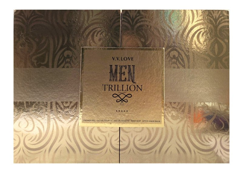 SET VV LOVE MEN TRILLION EDP 100ML, EDP 10ML, BODY LOTION 150ML, SHOWER GEL 150ML, SPLASH 100ML (H)