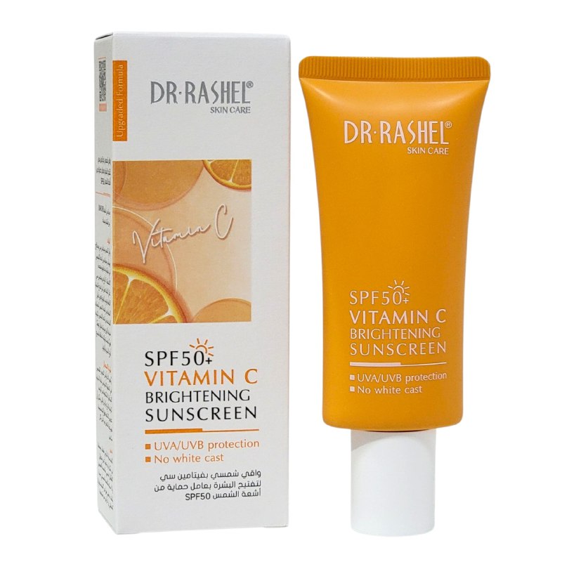 PROTECTOR SOLAR EN CREMA HIDRATANTE CON VITAMINA C 50G, SPF50 DEFINITIVA QUE COMBINA TRATAMIENTO, HIDRATACION Y PROTECCION SOLAR AVANZADA DEJANDO LA PIEL SUAVE DR RASHEL
