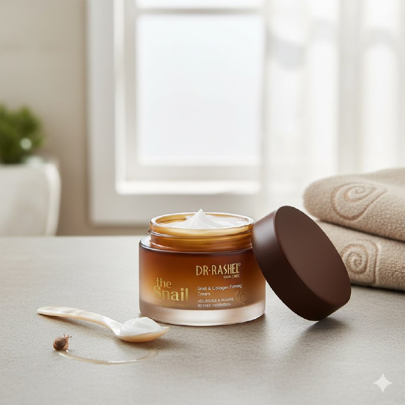 CREMA FACIAL REAFIRMANTE DE CARACOL Y COLAGENO 50G, ESTA CREMA TODO EN UNO BLANQUEA E HIDRATAADE FORMA RAPIDA, UNIFICANDO EL TONO DEJANDO SUAVE E HIDRATADA LA PIEL DR RASHEL