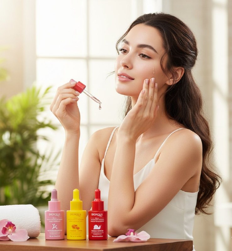 SUERO FACIAL EN SET QUE COMBINA TRES SERUMS PODEROSOS PARA BLANQUEAR, ANTIOXIDAR Y REJUVENECER LA PIEL 30MLX3, SUERO DE CARACOL HIDRATANTE 30ML, SUERO DE CURCUMA ANTI ACNE 30ML Y SUERO DE NICOTINAMIDA BLANQUEADOR 30ML