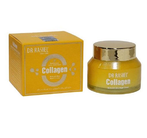CREMA FACIAL DE NOCHE CON COLAGENO ANTIENVEJECIMIENTO, REAFIRMA LOS CONTORNOS FACIALES DR RASHEL COLLAGEN 50G