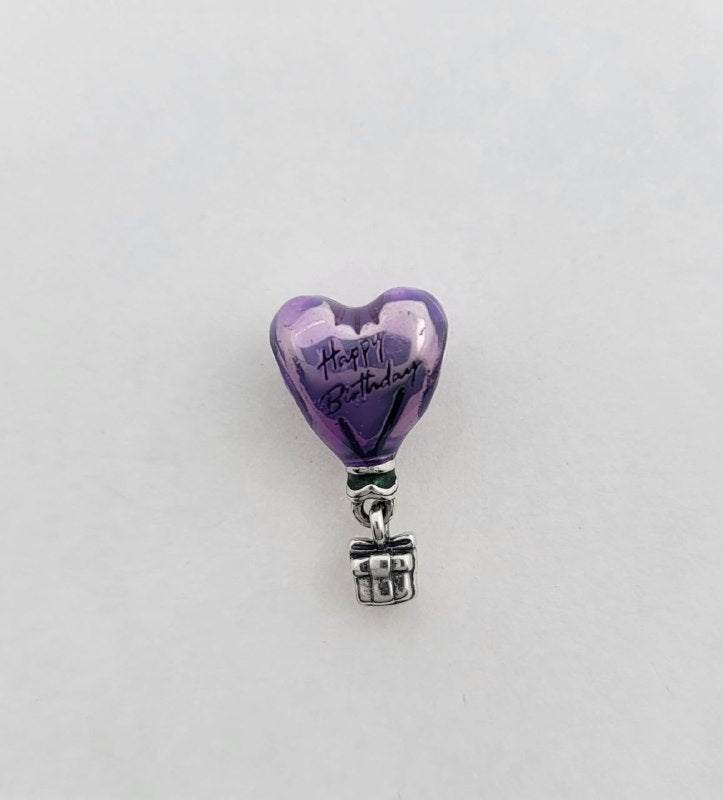 PCHARM3083 FORMA CORAZON MORADO PANDORA PLATA 9.25