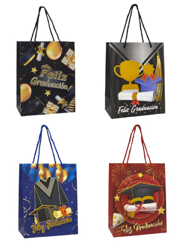 BOLSA DE REGALO DE GRADUACION PEQUEÑA 18X23X10CM