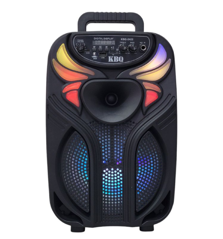 PARLANTE ALTAVOZ DE KARAOKE BOCINA INALAMBRICA RECARGABLE DE 8 PULGADAS BLUETOOTH KBQ-2422