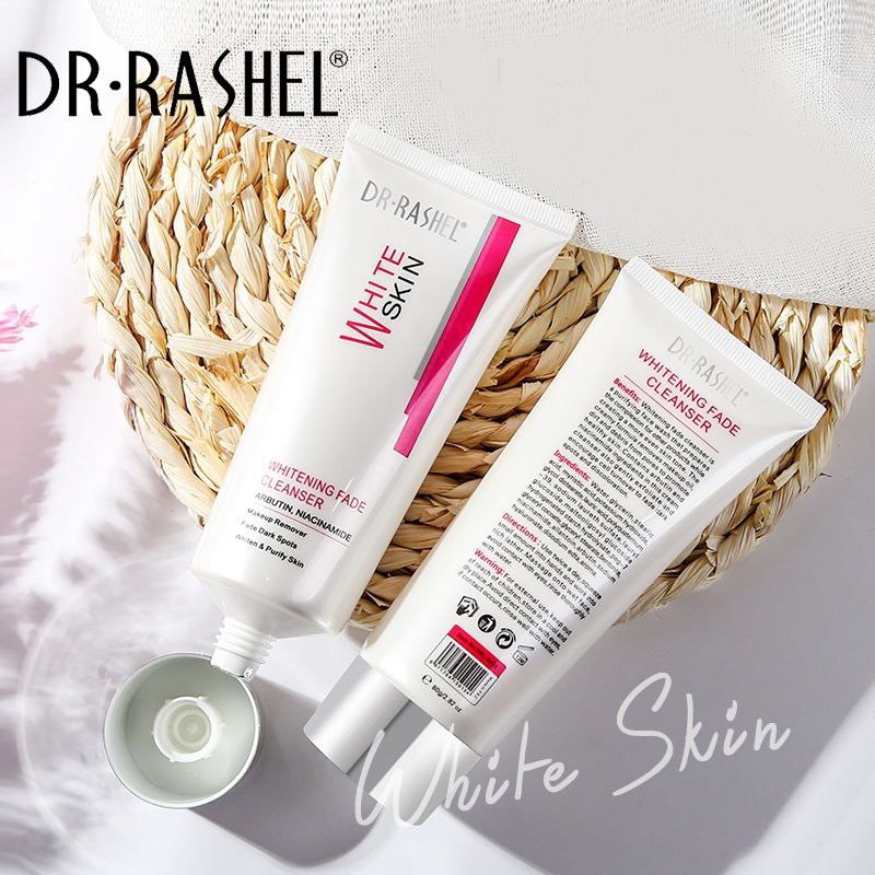 LIMPIADOR FACIAL CON ARBUTINA Y NIACINAMIDA, ELIMINA GRASA, SUCIEDAD Y MAQUILLAJE RESIDUAL, EXFOLIA, SUAVIZA Y BLANQUEA LA PIEL DR RASHEL 80G