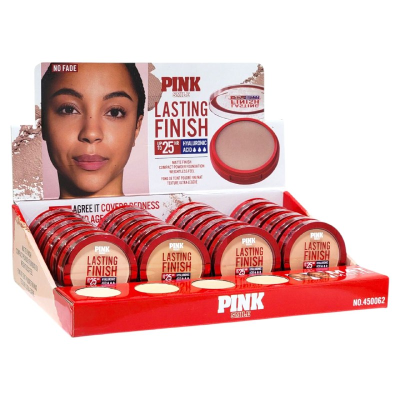 BASE DE MAQUILLAJE EN POLVO MATTE CON ACIDO HIALURONICO 8G, DUPE DE RIMMEL, PINK SMILE