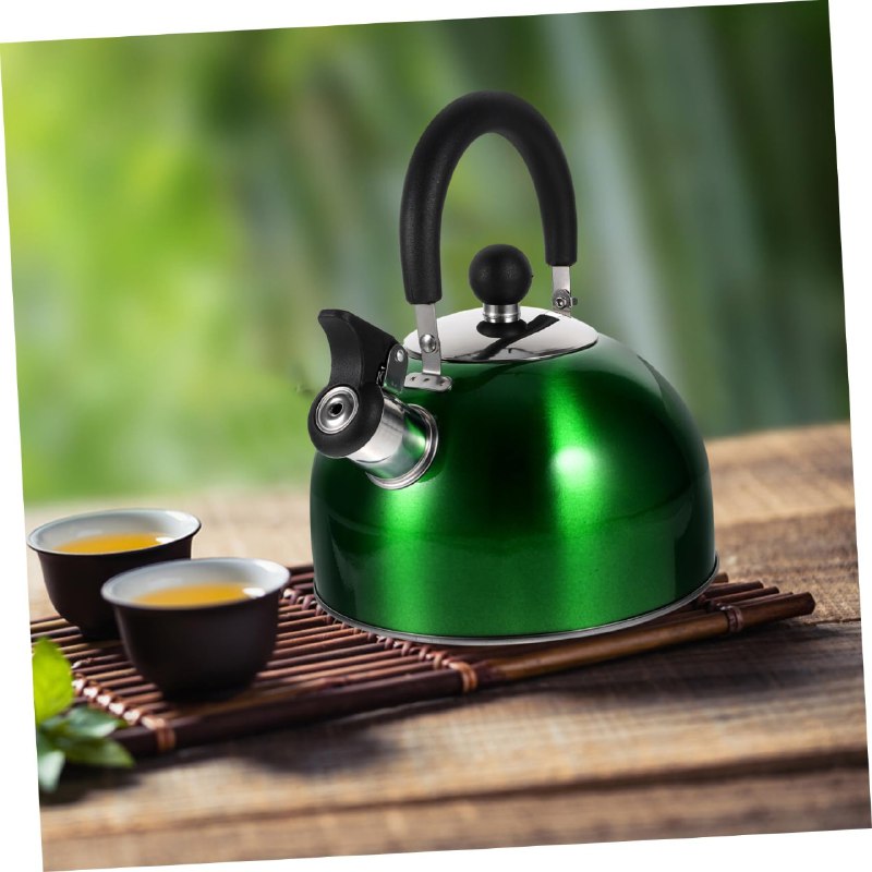 MAQUINA TETERA HERVIDOR DE AGUA CON SILVATO DE ACERO INOXIDABLE 2.5L, CALENTAMIENTO RAPIDO CRYSTAL CUISINE