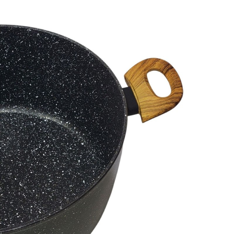 SARTEN CACEROLA, OLLA DE COCINA CON REVESTIMIENTO DE MARMOL DE ALTA CALIDAD 30CM DIAMETRO CRYSTAL CUISINE CASSEROLE