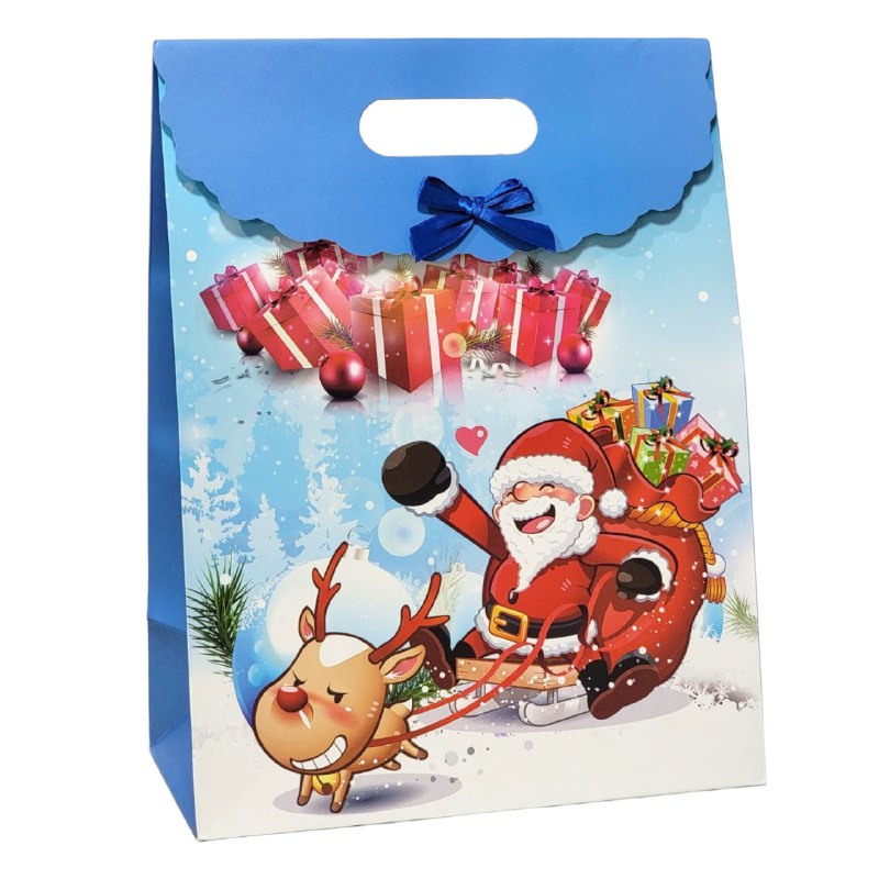 BOLSA DE REGALO NAVIDEÑA EXTRA GRANDE 37X28CM