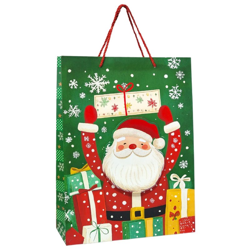 BOLSA DE REGALO NAVIDEÑA GRANDE 30X40X12CM