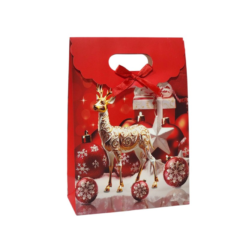 BOLSA DE REGALO NAVIDEÑA MINI MEDIANO 14X21CM