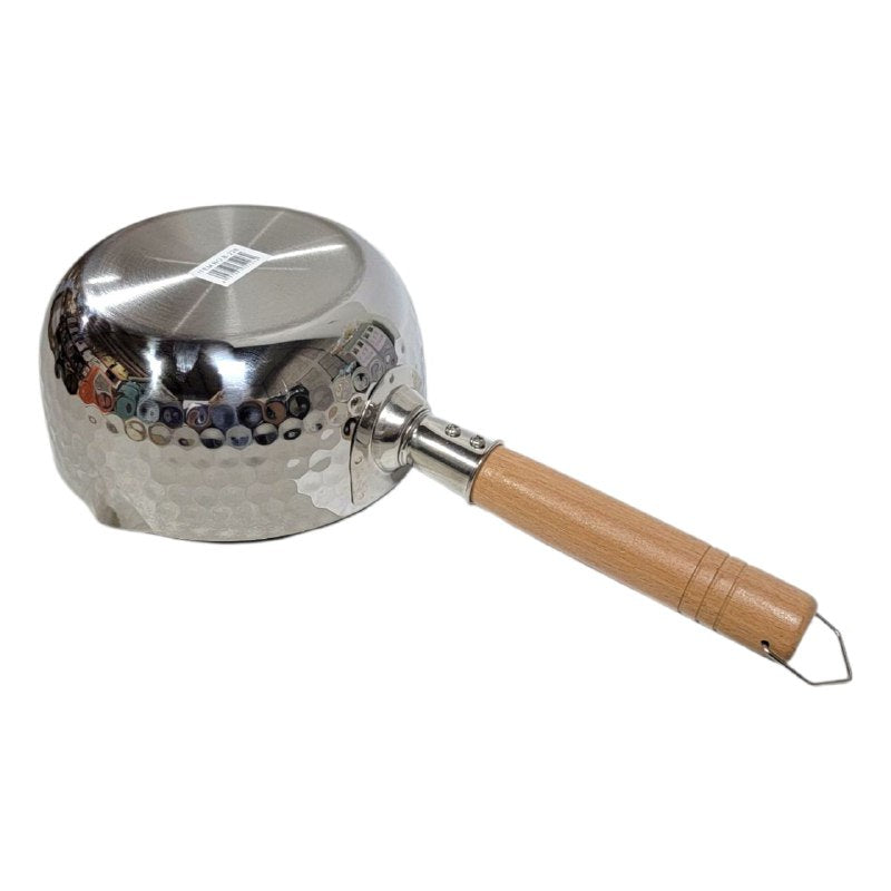 SARTEN JAPONES ANTIADHERENTE, CACEROLA SIN TAPA, MANGO DE MADERA CALIDO ANTIDESLIZANTE, DOBLE BOCA IH INDUCTION 16CM