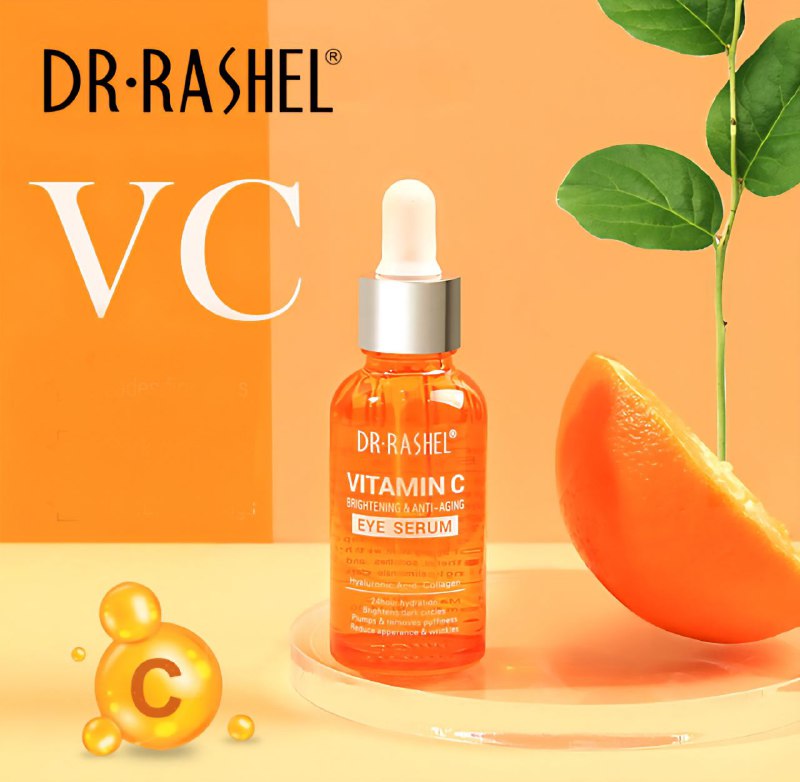 SUERO FACIAL PARA EL CONTORNO DE LOS OJOS, ILUMINADOR Y ANTIENVEJECIMIENTO CON ACIDO HIALURONICO, COLAGENO Y VITAMINA C, NUTRE LA PIEL DE LOS OJOS, REDUCE LAS ARRUGAS Y ILUMINA DR RASHEL 30ML