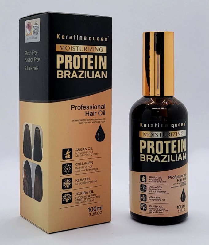 ACEITE CAPILAR CON PROTEINAS Y ARGAN Y JOJOBA Y COLAGENO NUTRITIVO KERATINE QUEEN 100ML