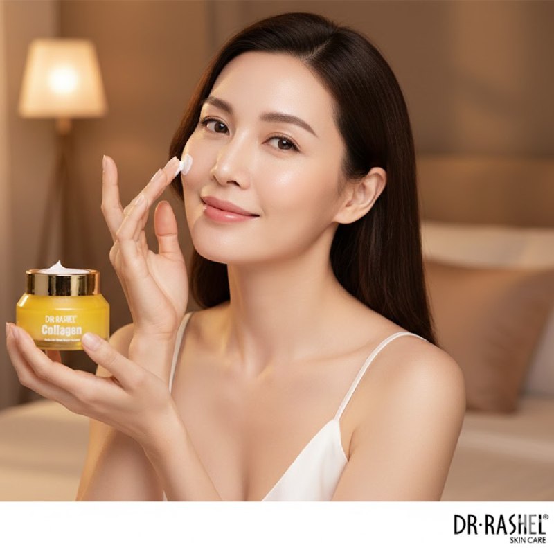 CREMA FACIAL DE NOCHE CON COLAGENO ANTIENVEJECIMIENTO, REAFIRMA LOS CONTORNOS FACIALES DR RASHEL COLLAGEN 50G