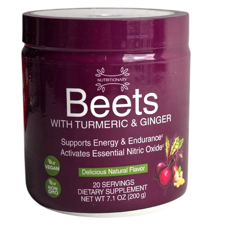 VITAMINA EN POLVO SUPLEMENTO DE REMOLACHA CURCUMA Y JENGIBRE QUE APOYA LA ENERGIA Y RESISTENCIA NUTRITIONARY 200G
