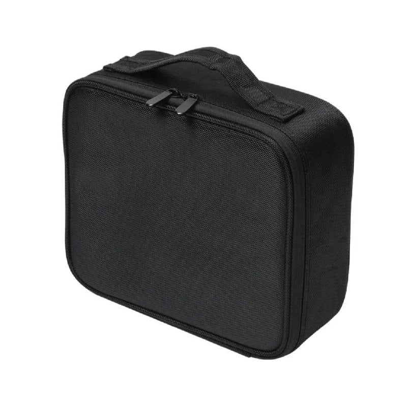 ORGANIZADOR ESTUCHE DE MAQUILLAJE PORTATIL CON SEPARADORES AJUSTABLES NEGRO 26x23x10CM