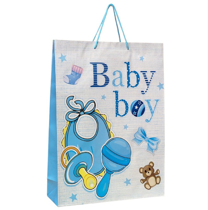 BOLSA DE REGALO BABY SHOWER GRANDE 32X11X44CM