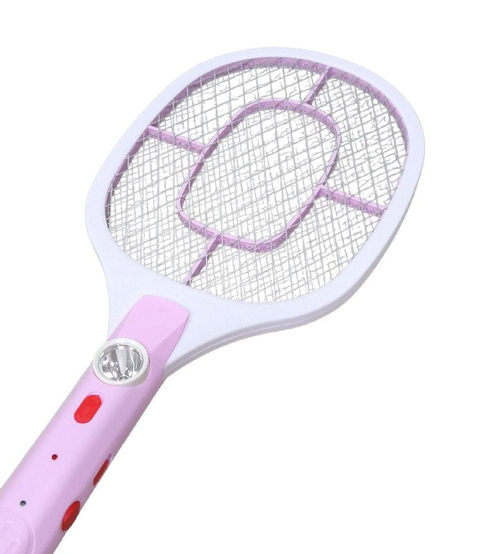 RAQUETA MATA MOSQUITOS ELECTRICA CON ALTA ENERGIA PARA ELIMINAR INSECTOS ZANCUDOS DE FORMA EFECTIVA Y RAPIDA, CON ENCHUFE PLANO PARA RECARGARLA GECKO